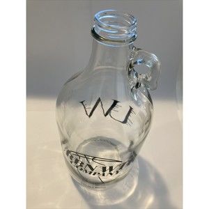 URBN WTR Glass Bottle Clear Half Gallon 64 OZ | 1.89 L | 1892 ML | Water Jar Jug